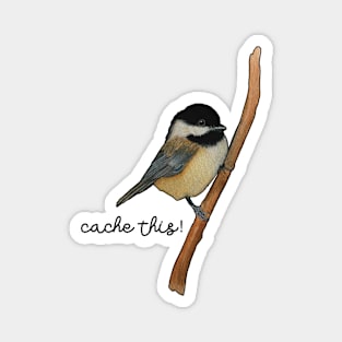 Cache This! Chickadee Gamer T Magnet