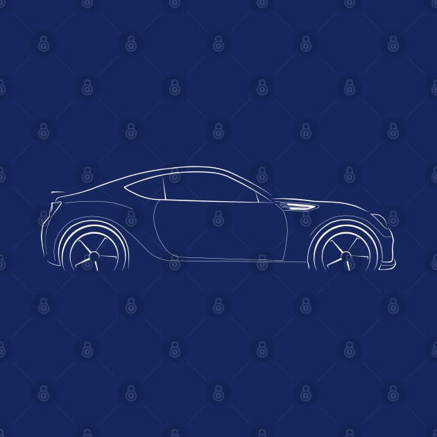 Subaru BRZ - profile stencil, white by mal_photography