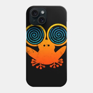 Hypnotic Abstract Frog - Orange Phone Case