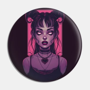 Pink Demon Girl Pin