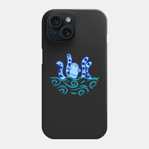 Friendly Blue Octopus Phone Case by SubtleSplit