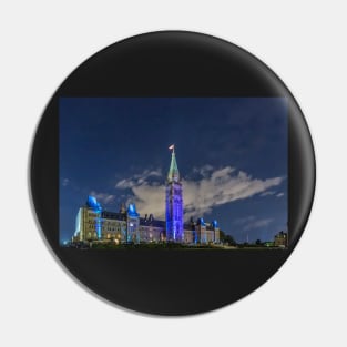 Canada's Parliament buildings at night - Ottawa, Canada Pin