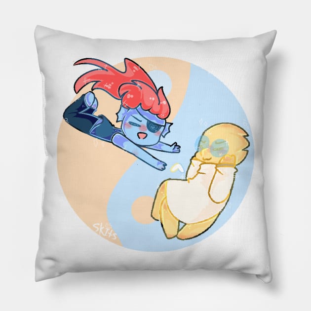 Fishy love Pillow by Skitzuu