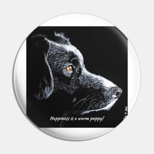 Cute Puppy with Words Pin