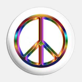 Psychedelic Peace Logo Pin