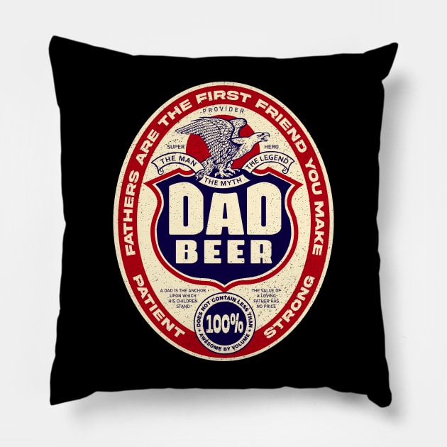 Dad Beer for Fathers day and Everyday Pillow by Sachpica