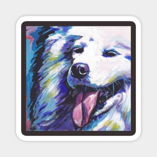 Samoyed dog art Bright colorful pop art Magnet