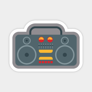 Cassette tape recorder icon. The symbol of the audio system. Magnet