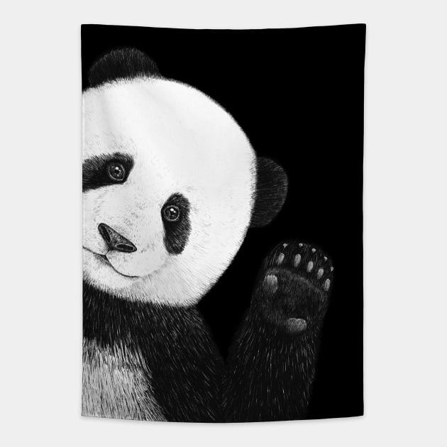 Cute panda Tapestry by kodamorkovkart