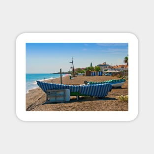 Fishing Boat Penoncillo Beach Torrox Costa Spain Magnet