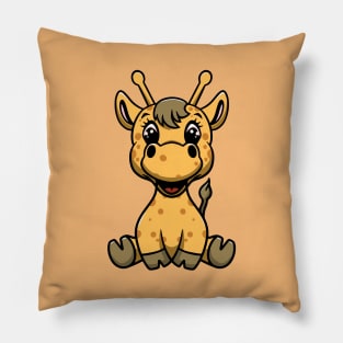 Cute Giraffe Smiling Pillow