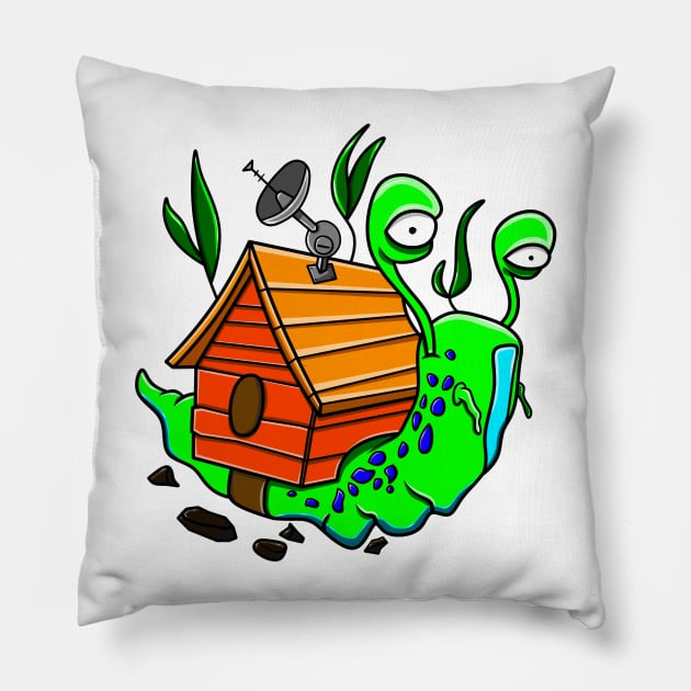 Homie snail Pillow by HamsterOver