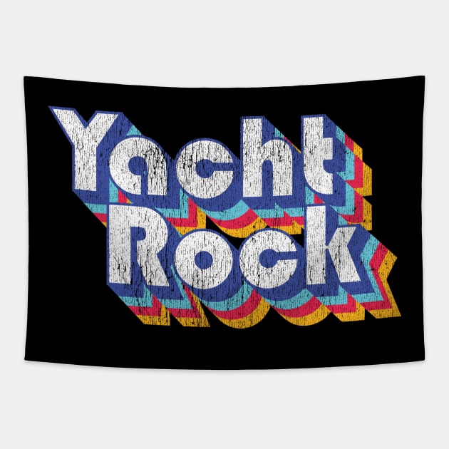 Psychedelic Fade Yacht Rock Party Boat Drinking design Tapestry by Vector Deluxe