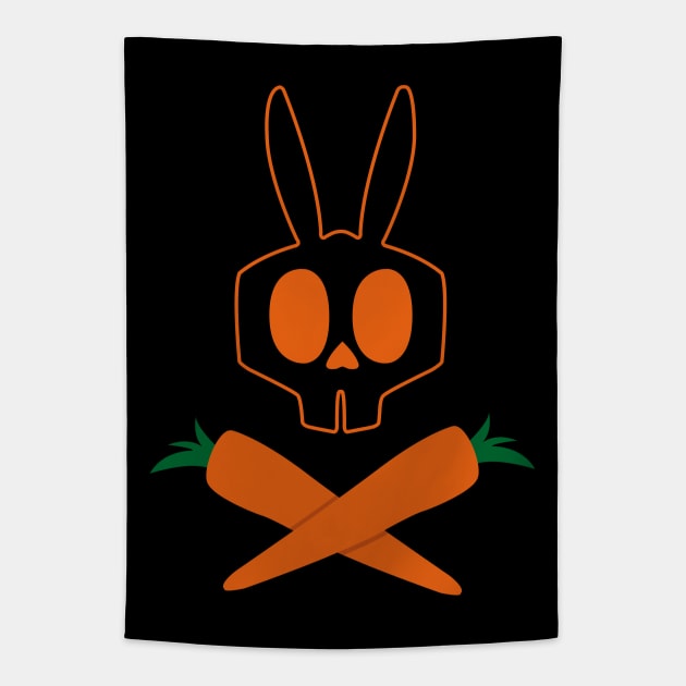 Skull Bunny Tapestry by TeeAgromenaguer