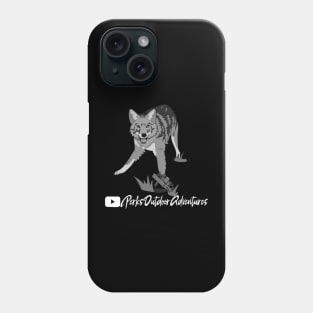 black n white coyote in trap Phone Case