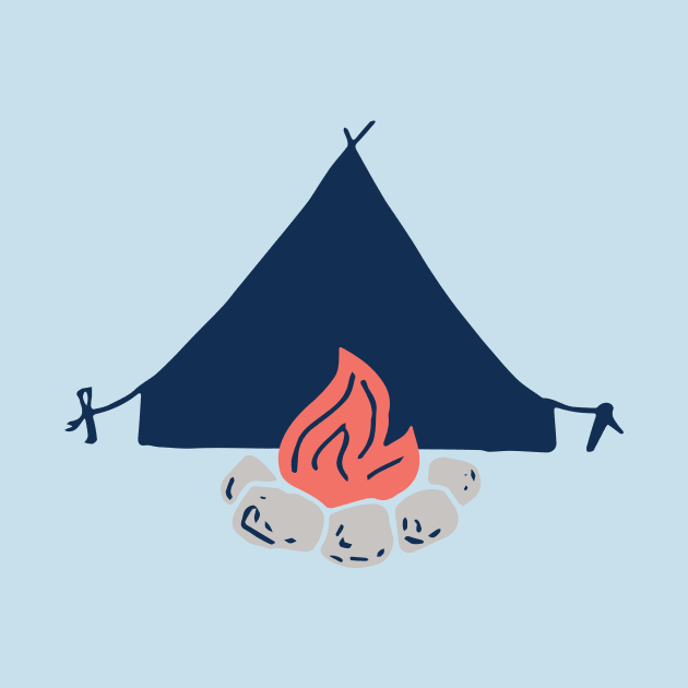 Camping, Blue by Jacqueline Hurd