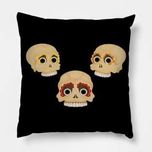 Halloween 3 Skulls Pillow