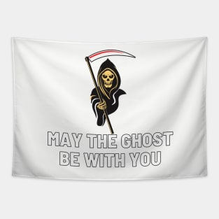 Ghost Skull Halloween Special | May The Ghost Be With You Vintage Classic Tapestry