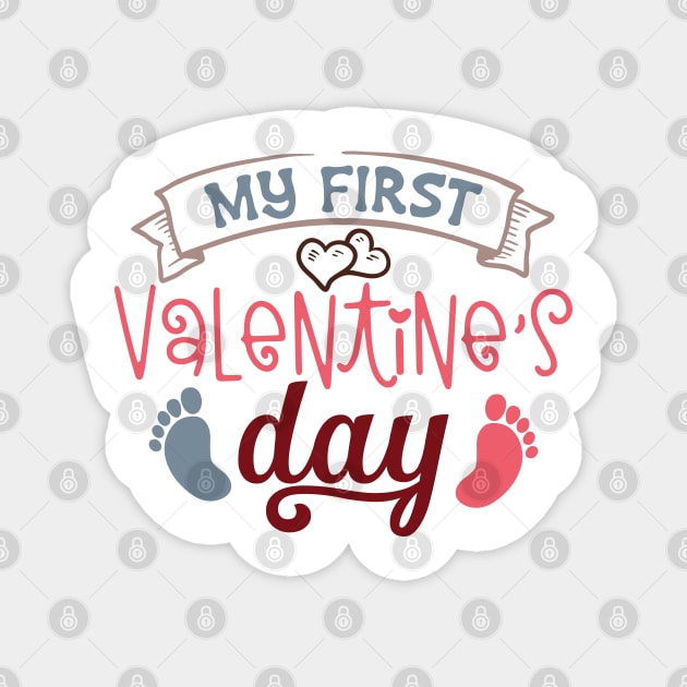 My First Valentine's Day Baby Magnet by TheBlackCatprints