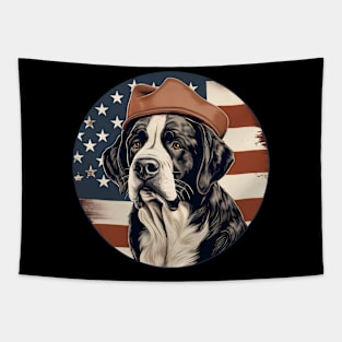 Patriotic Saint Bernard Tapestry