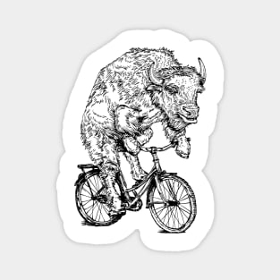 SEEMBO Bison Cycling Bicycle Cyclist Bicycling Biking Biker Bike Magnet