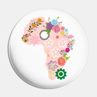 Cream Flower Africa Pin