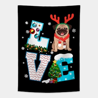 Pug Love Tapestry