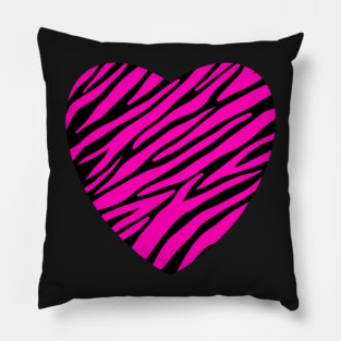 Mcbling Aesthetic Pink Zebra Print Pillow