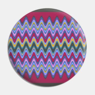 Vintage Colorful Wavy Pattern Pin