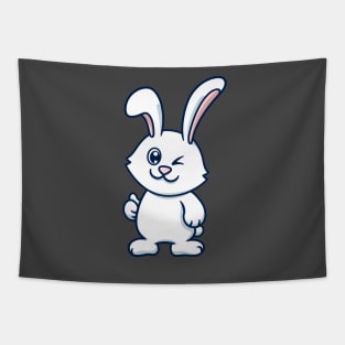 Cute Rabbit Giving Thumb Up Tapestry