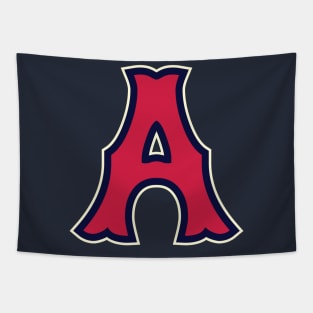 a logo baseball Tapestry