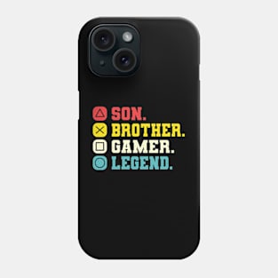 Son Brother Video Gamer Legend Vintage Distressed Phone Case