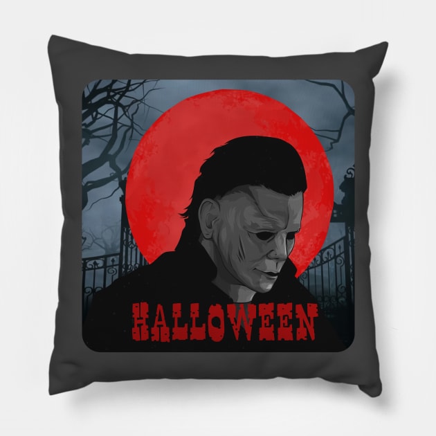 HALLOWEEN BY BOOGEYMAN Pillow by topikproyek