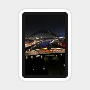 The River Tyne at night - Portrait Magnet