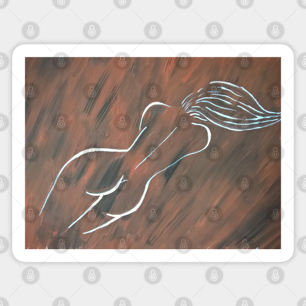 Nude Woman Silhouette Nude Woman Art Sticker Teepublic