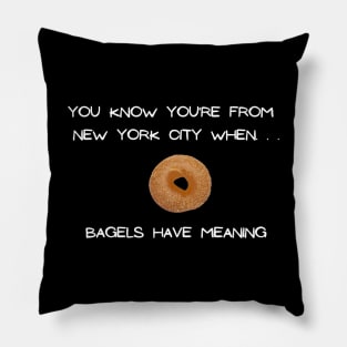 NYC Bagel (Dark Colors) Pillow