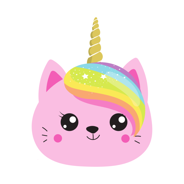 Unicorn Cat, Little Cat, Pink Cat, Cute Cat, Kitty by Jelena Dunčević