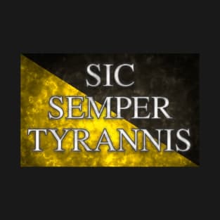 Sic Semper Tyrannis - Anarcho Capitalism Flag T-Shirt