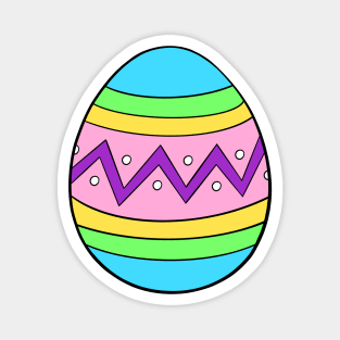 Pastel Zig Zag Easter Egg Magnet