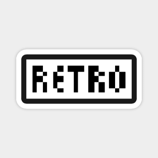 Retro Pixel Text (black) Magnet