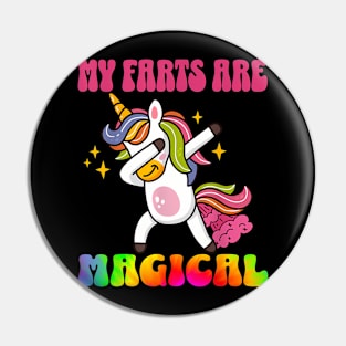 My Farts Are Magical  Dabbing Unicorn Tie Dye Pin