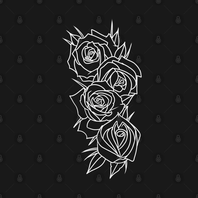 Bold Roses Blk by Scottconnick