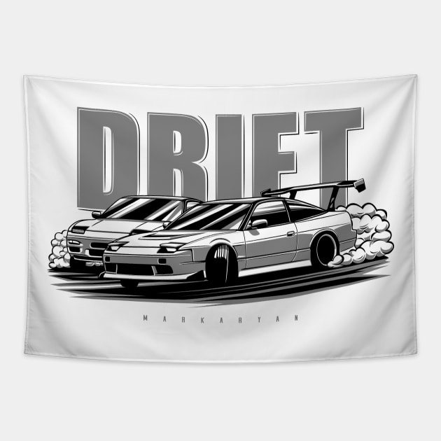 Drift kings - 180SX & 240SX Tapestry by Markaryan