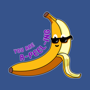 Fun 'You are A-PEEL-ING' Banana Cartoon Design T-Shirt