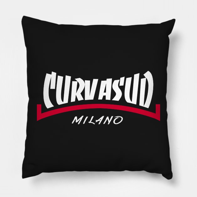 CURVA SOUTH MILANO Pillow by lounesartdessin