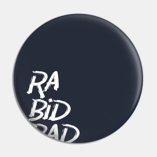 Rabid Badger Typographic Pin