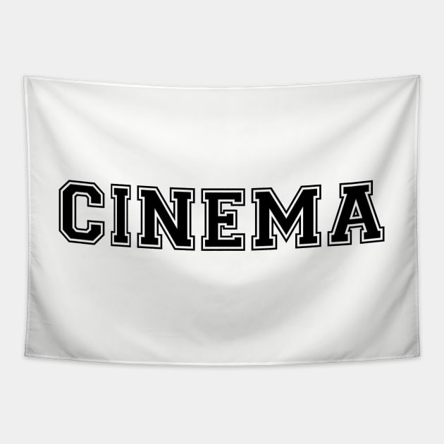 CINEMA (Black) Tapestry by ThatShelf.com