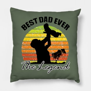 Best Dad Ever Retro Pillow