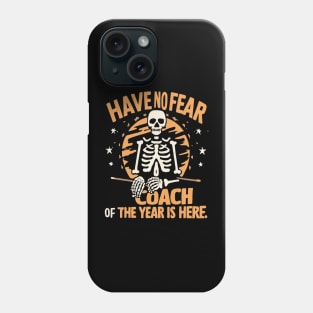 Skeleton Ice Hockey Coach of the year coaching Dad coach Phone Case