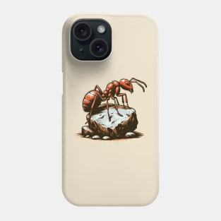 Red ant on a stone Phone Case